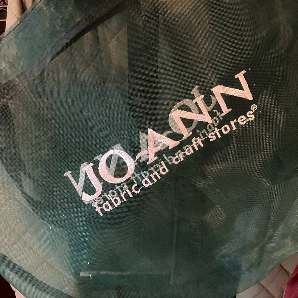 Green Mesh JoAnn Fabrics Shopping Tote Bag - Picture 5 of 7